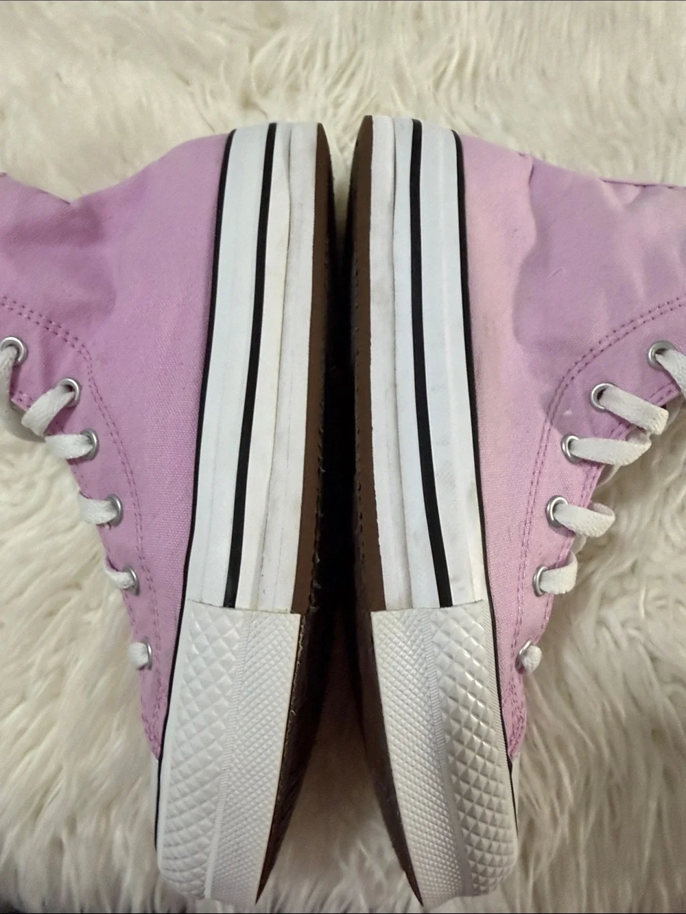 Converse Pink High-Top Canvas Sneakers for Women Size 5 Kids Or 8.5 Women’s - Picture 8 of 10